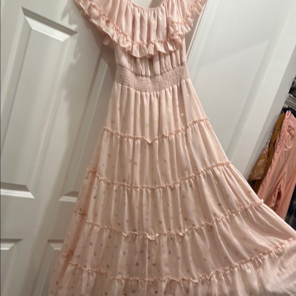 SOLD!! SOLD!!!    VINCE CAMUTO DRESS MAXI On/Off Shoulders EUC sz XS